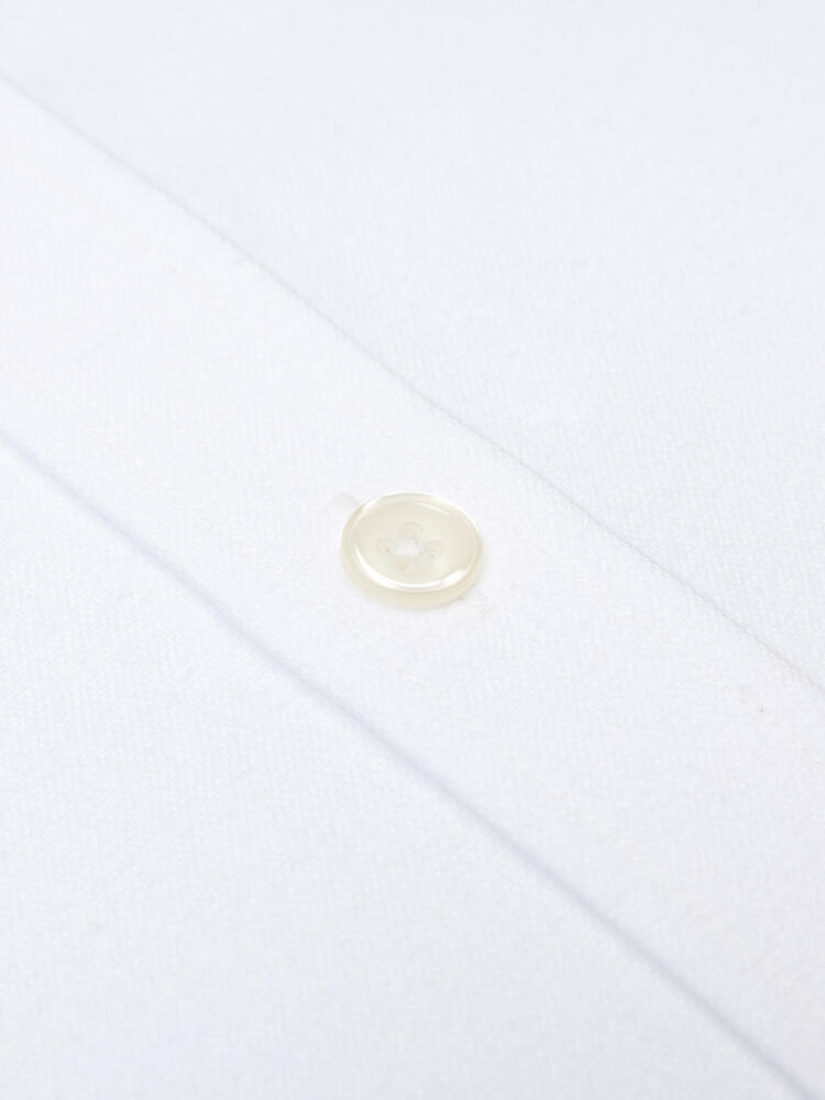 Vils white brushed oxford slim fit shirt