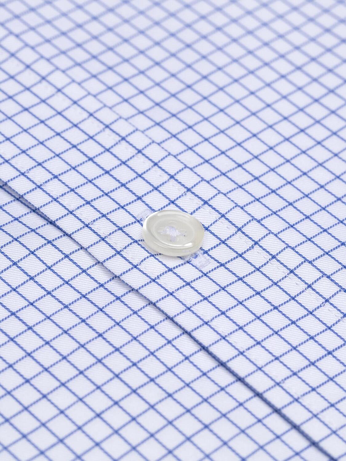 Chemise cintr&eacute;e Warren &agrave; carreaux bleus