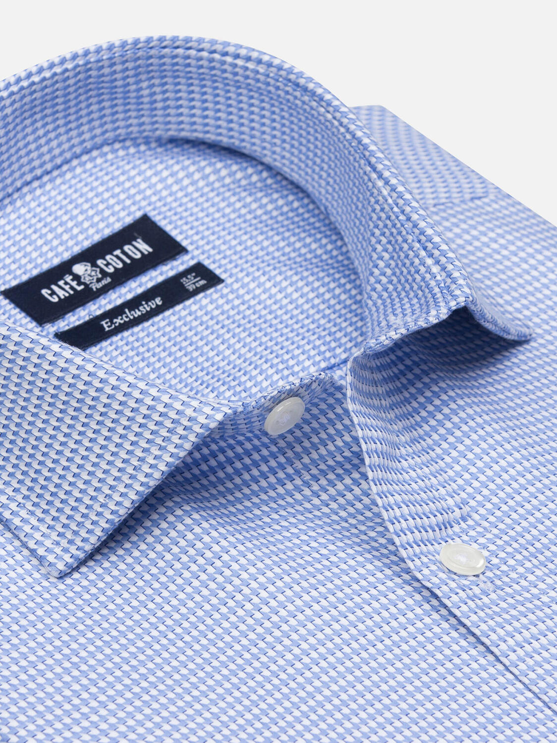 Camicia slim fit Willy sky twill