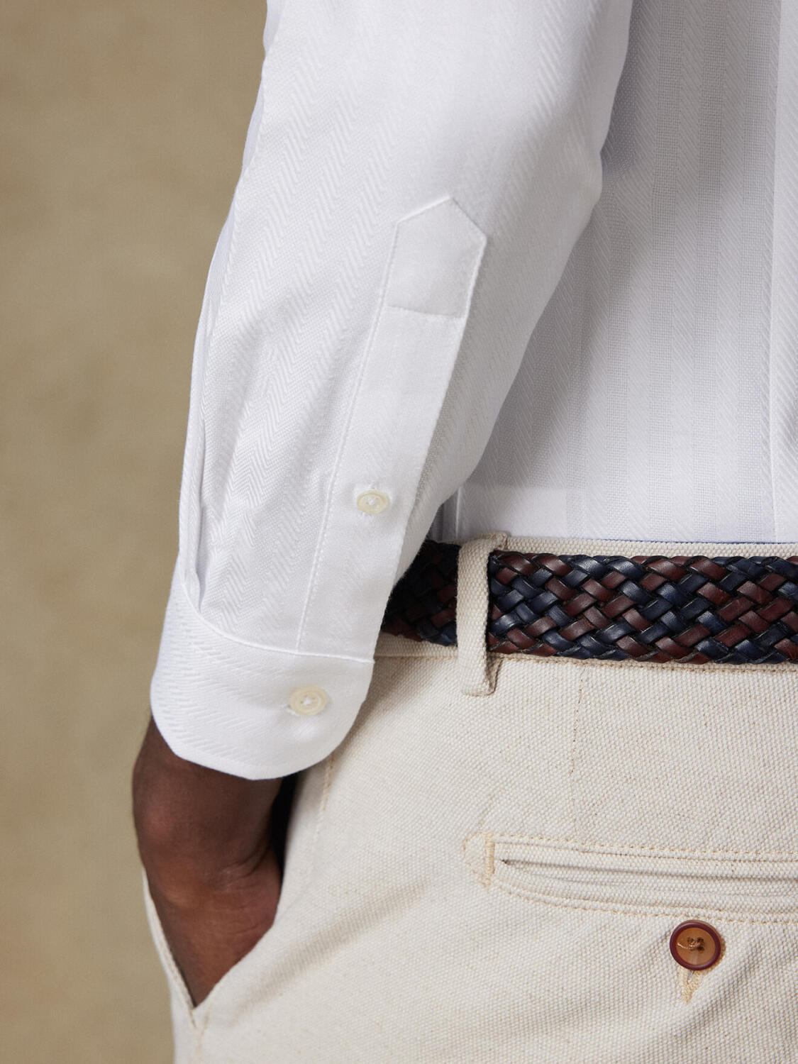 Camicia slim Woody bianca