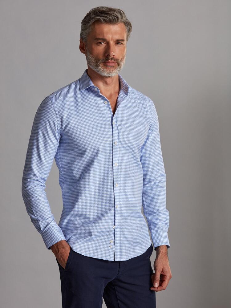 Chemise cintrée Zack en natté ciel