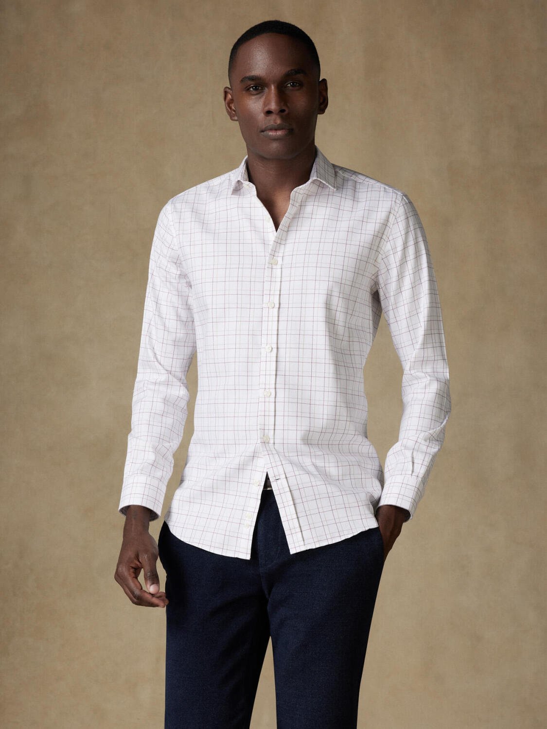 Rood geruit overhemd