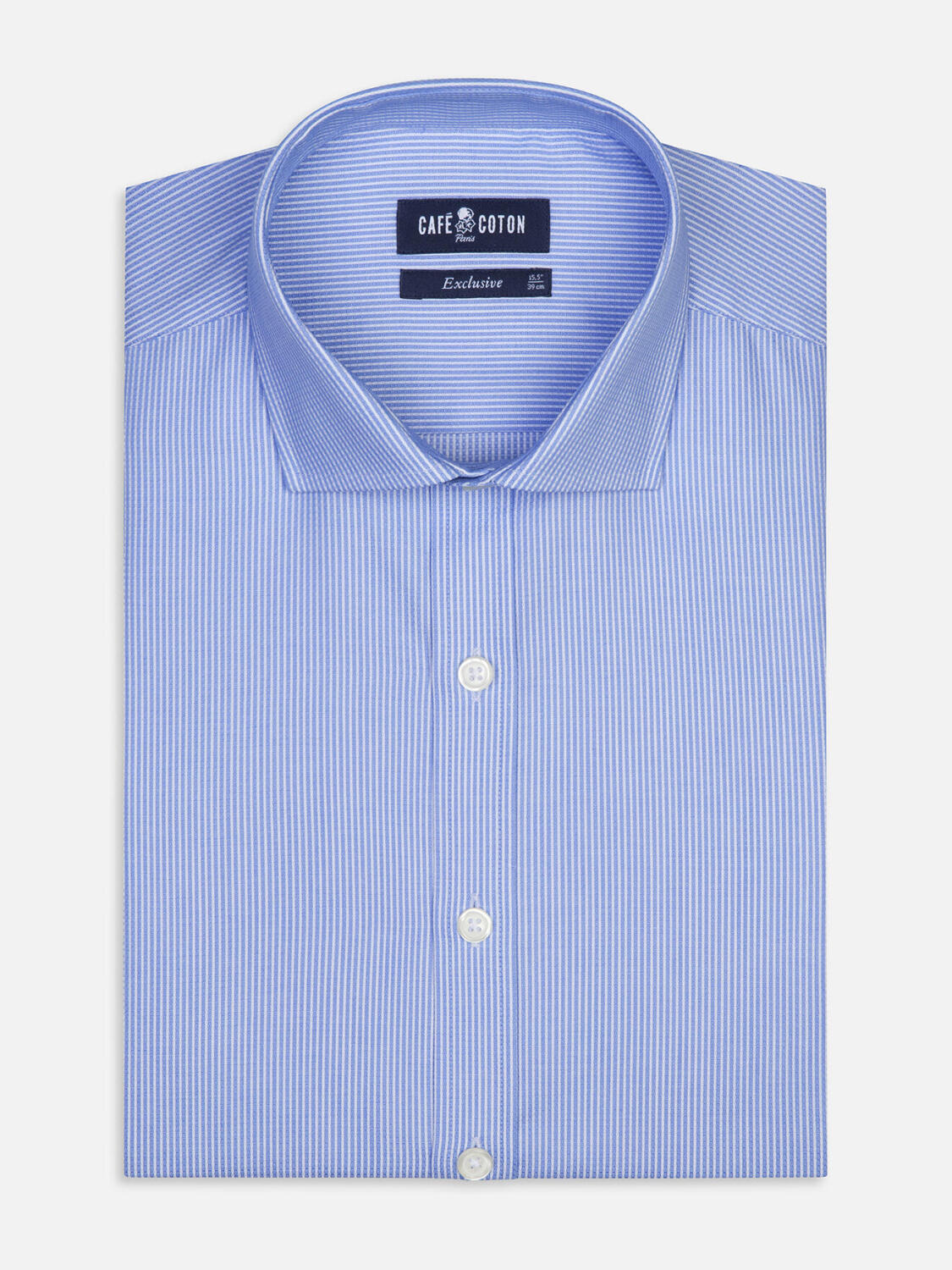 Camicia Theo a righe blu