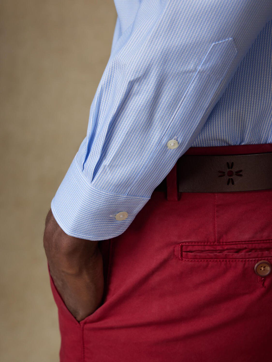 Camicia Theo a righe blu