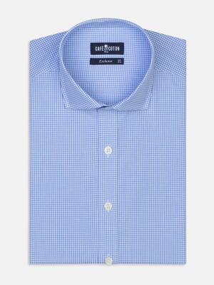 Chemise &agrave; carreaux vichy ciel
