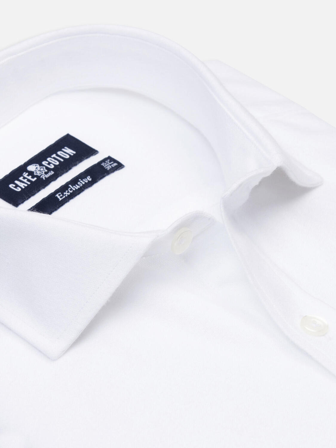 Chemise Vils en oxford brushed blanc