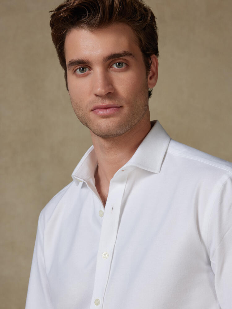 Vils white brushed oxford shirt