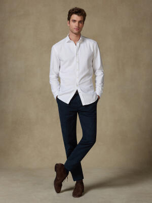 Vils white brushed oxford shirt