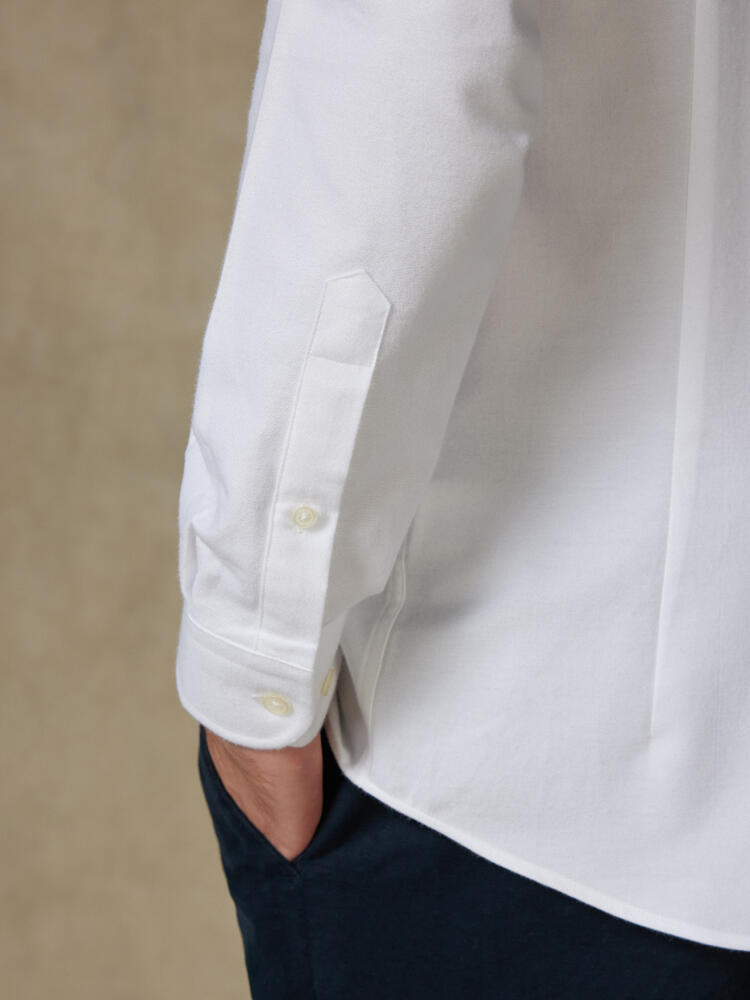 Vils white brushed oxford shirt