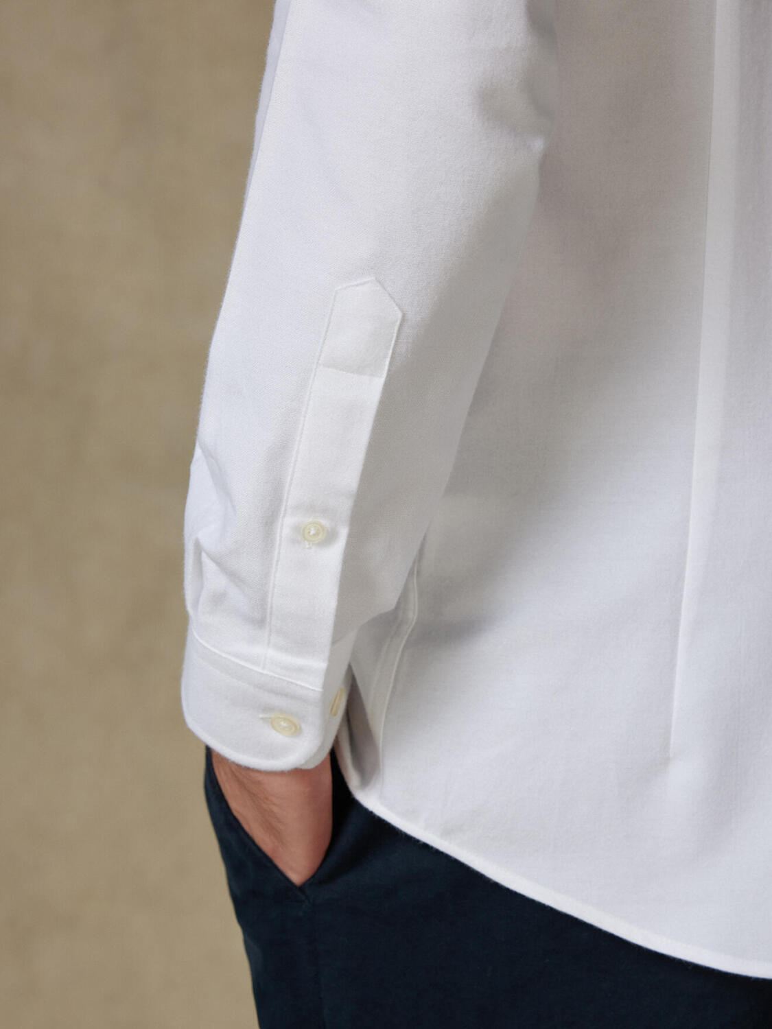 Vils white brushed oxford shirt