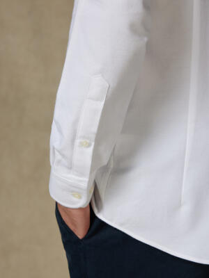 Vils white brushed oxford shirt