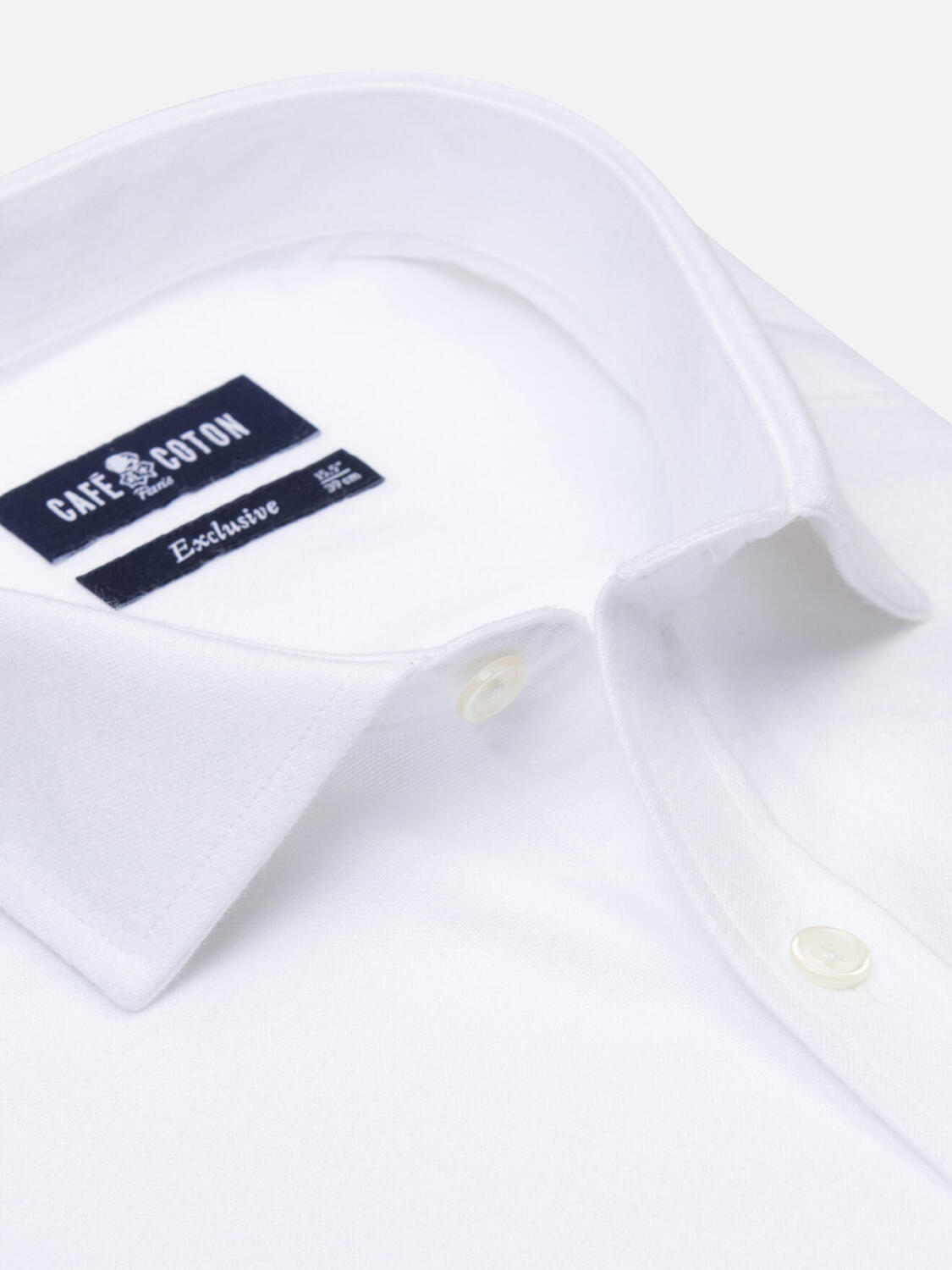 Vils white brushed oxford shirt