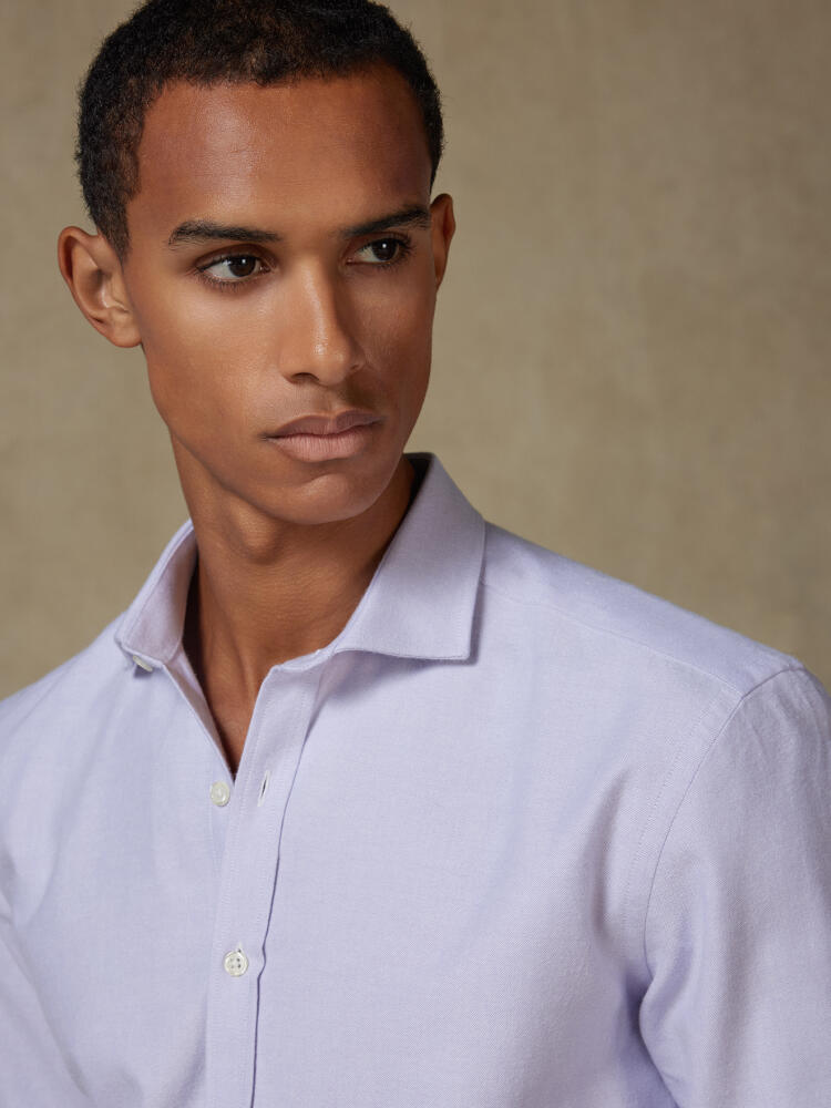 Camicia Vils in oxford spazzolato malva