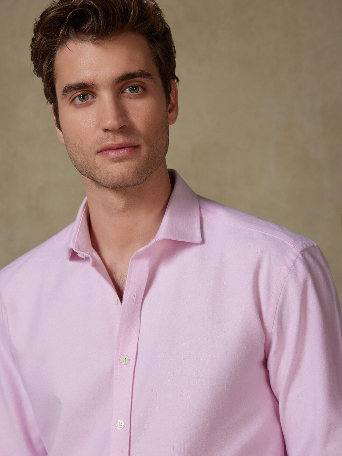 Vils pink brushed oxford shirt