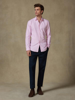 Vils pink brushed oxford shirt