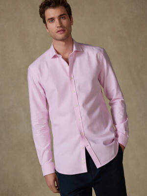 Vils pink brushed oxford shirt