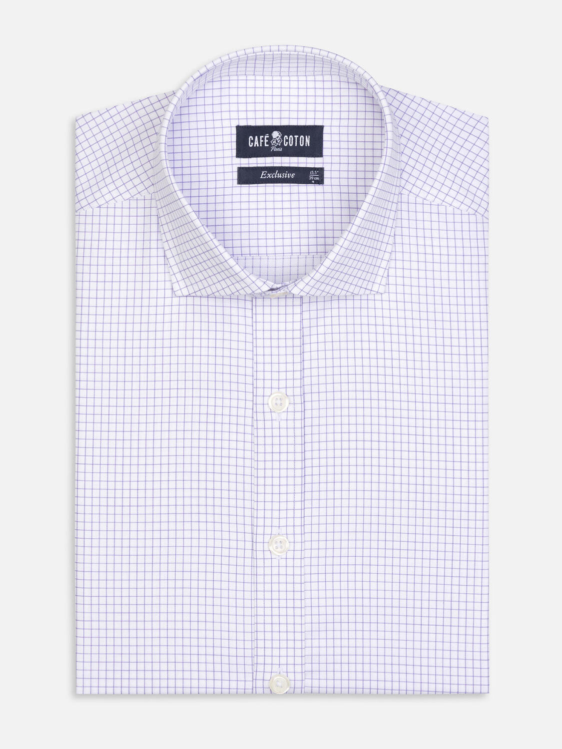 Camicia Warren a quadri lilla