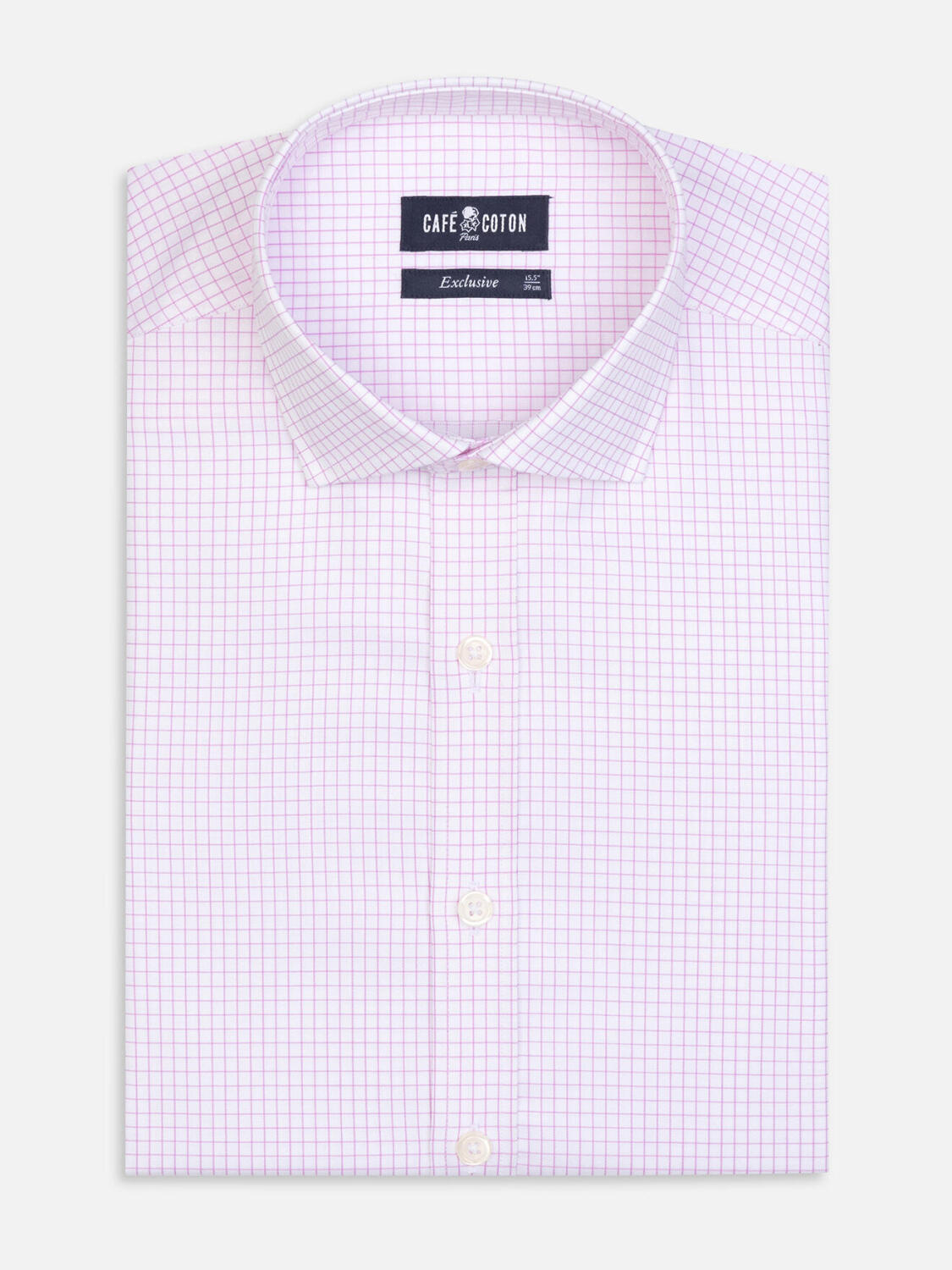 Camicia Warren a quadri rosa