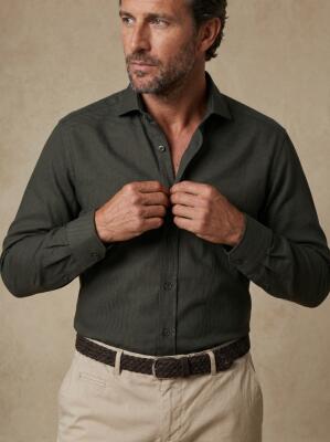 Camicia Weldon in Oxford khaki