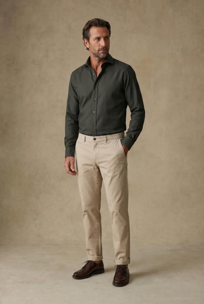 Camicia Weldon in Oxford khaki