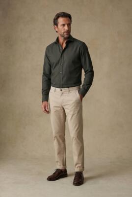Camicia Weldon in Oxford khaki