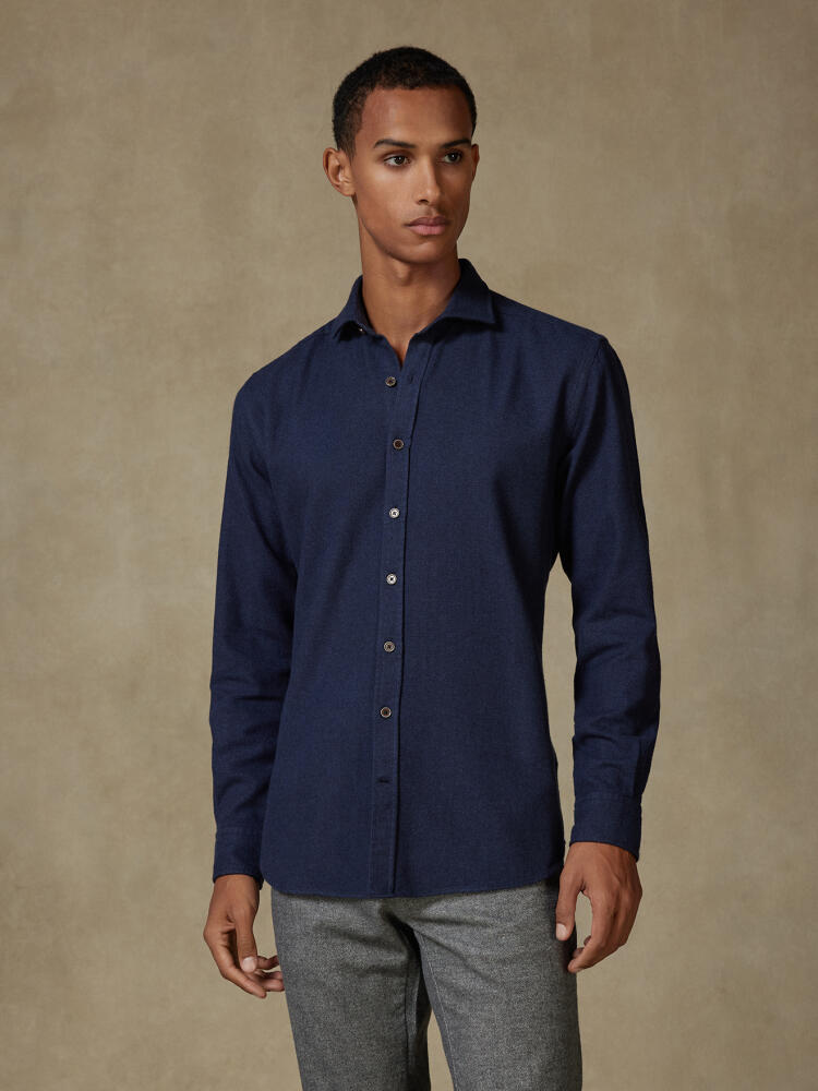 Wessow navy flannel shirt