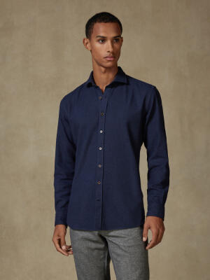 Wessow navy flannel shirt