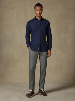 Wessow navy flannel shirt