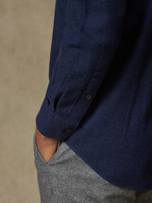 Wessow navy flannel shirt