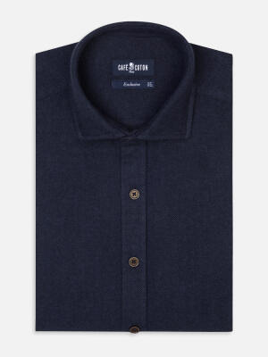 Wessow navy flannel shirt