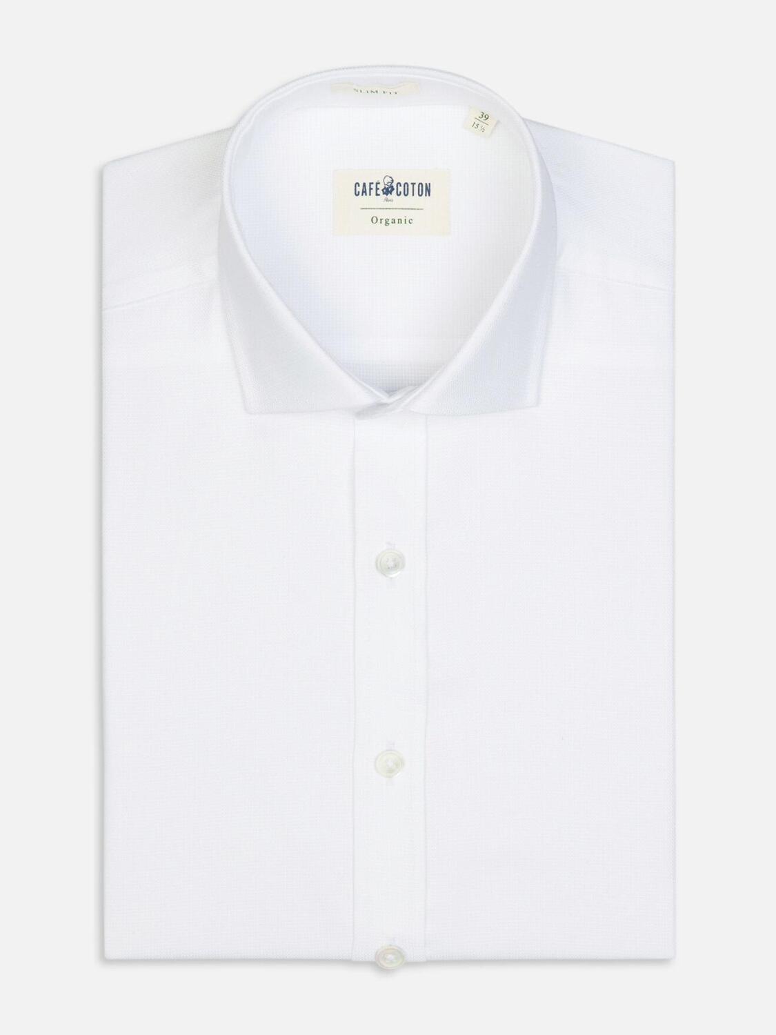 Biohemd Corey texturiert weiß