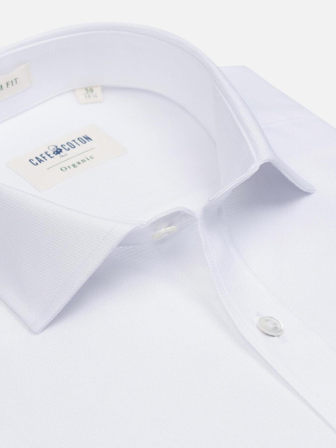 Biohemd Corey texturiert weiß