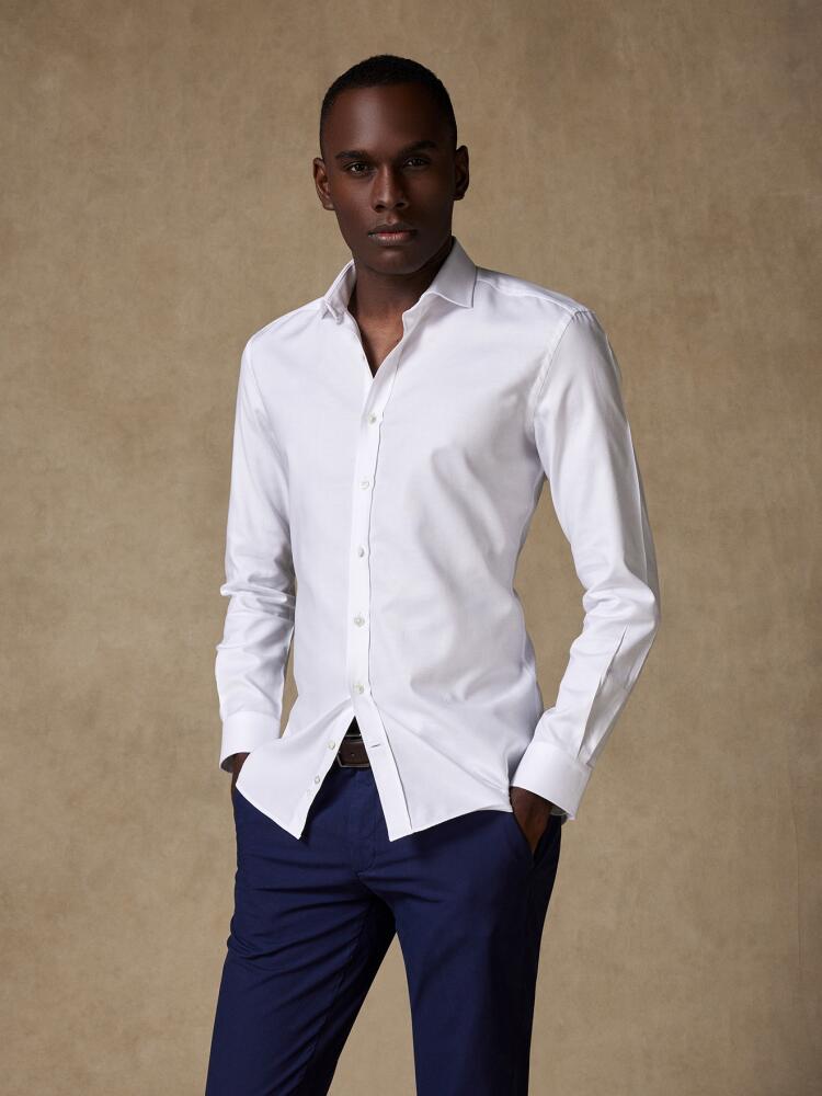 Chemise bio Corey texturée blanche
