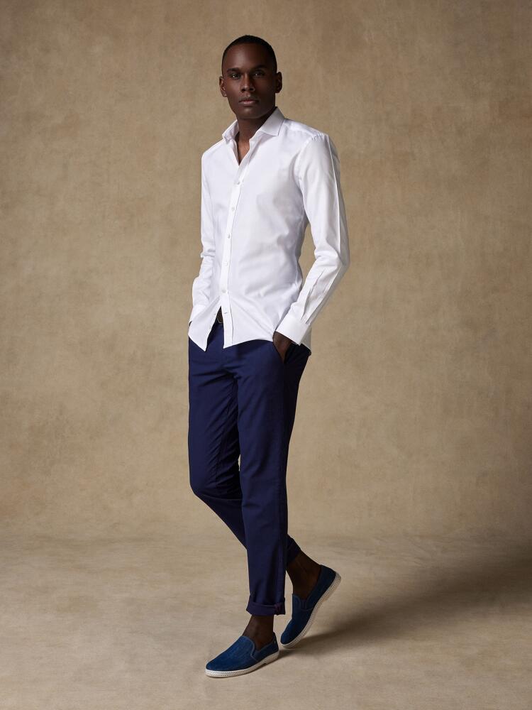 Chemise bio Corey texturée blanche