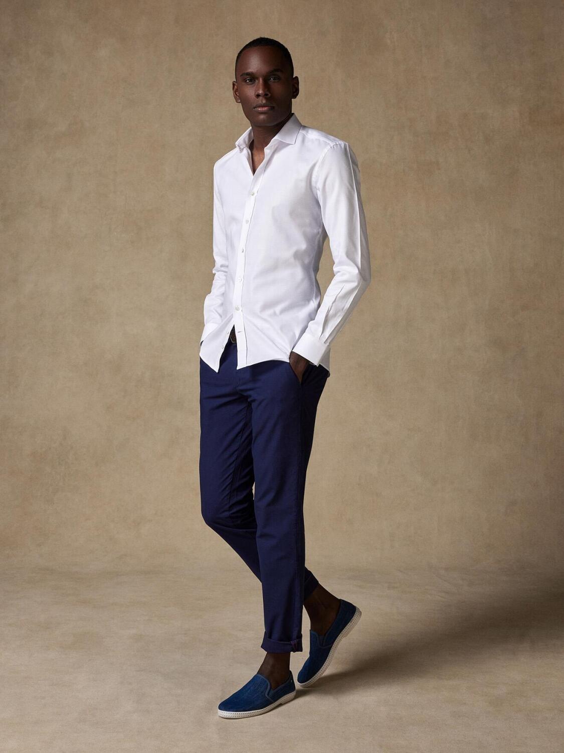 Biohemd Corey texturiert weiß