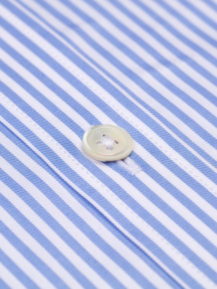 Mather sky blue striped organic shirt