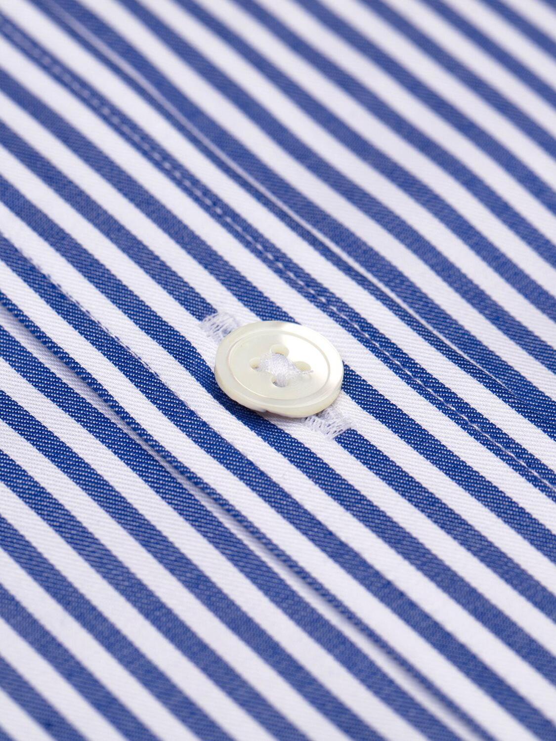 Chemise bio Mather &agrave; rayures marine