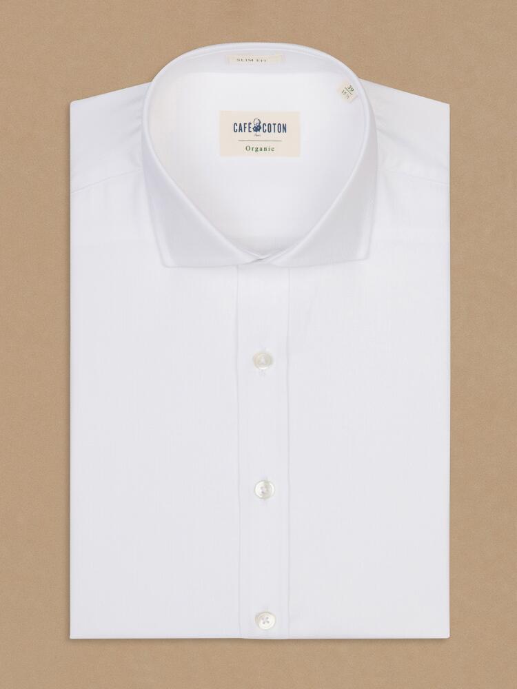 Mathis white herringbone organic shirt