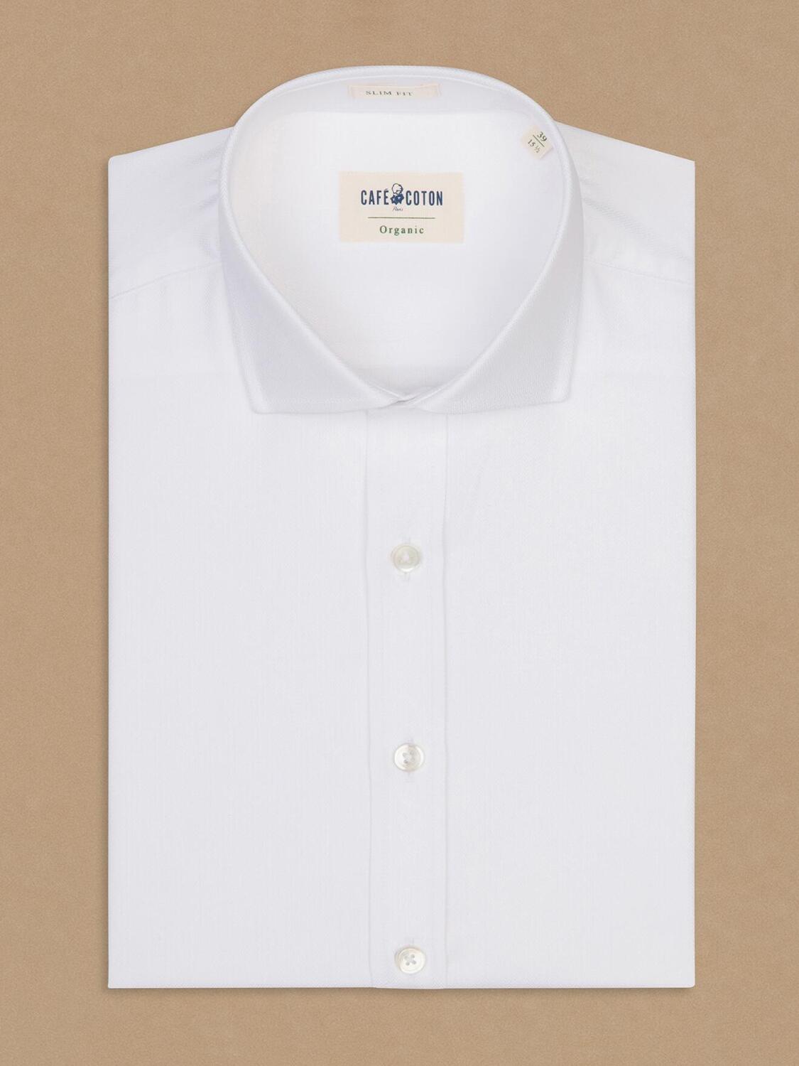 Mathis wit visgraat overhemd