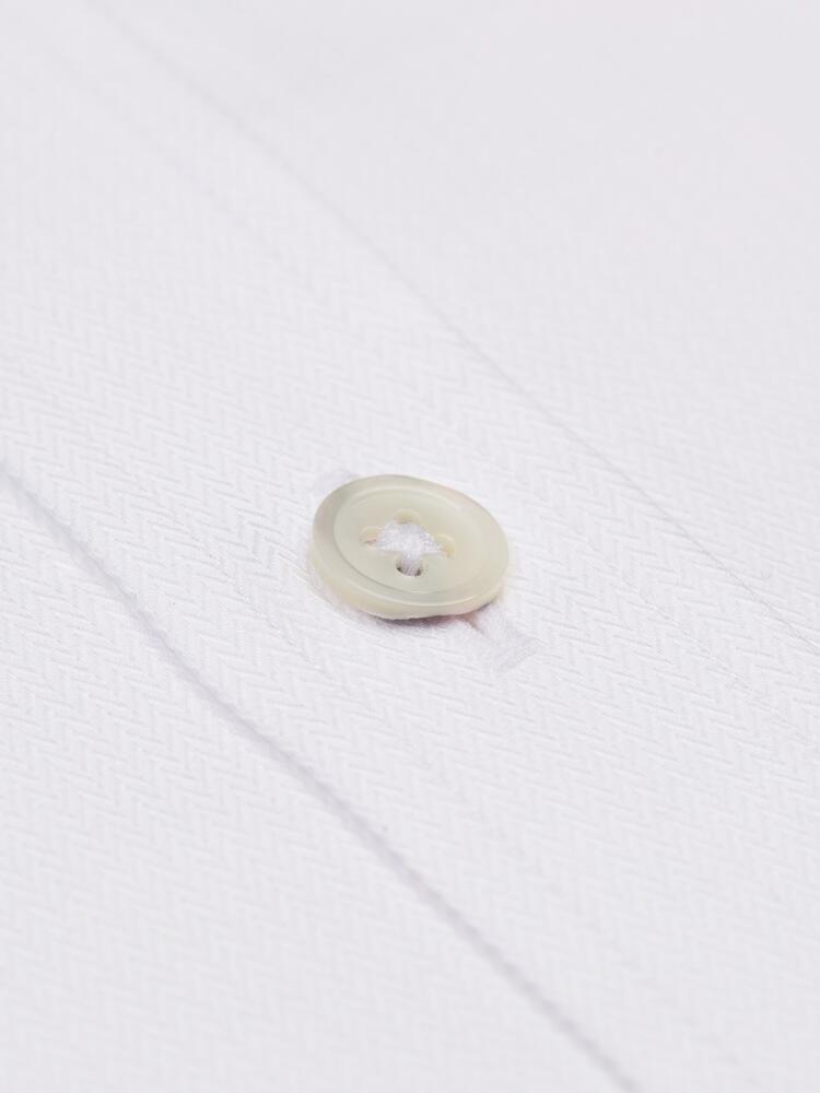 Mathis white herringbone organic shirt