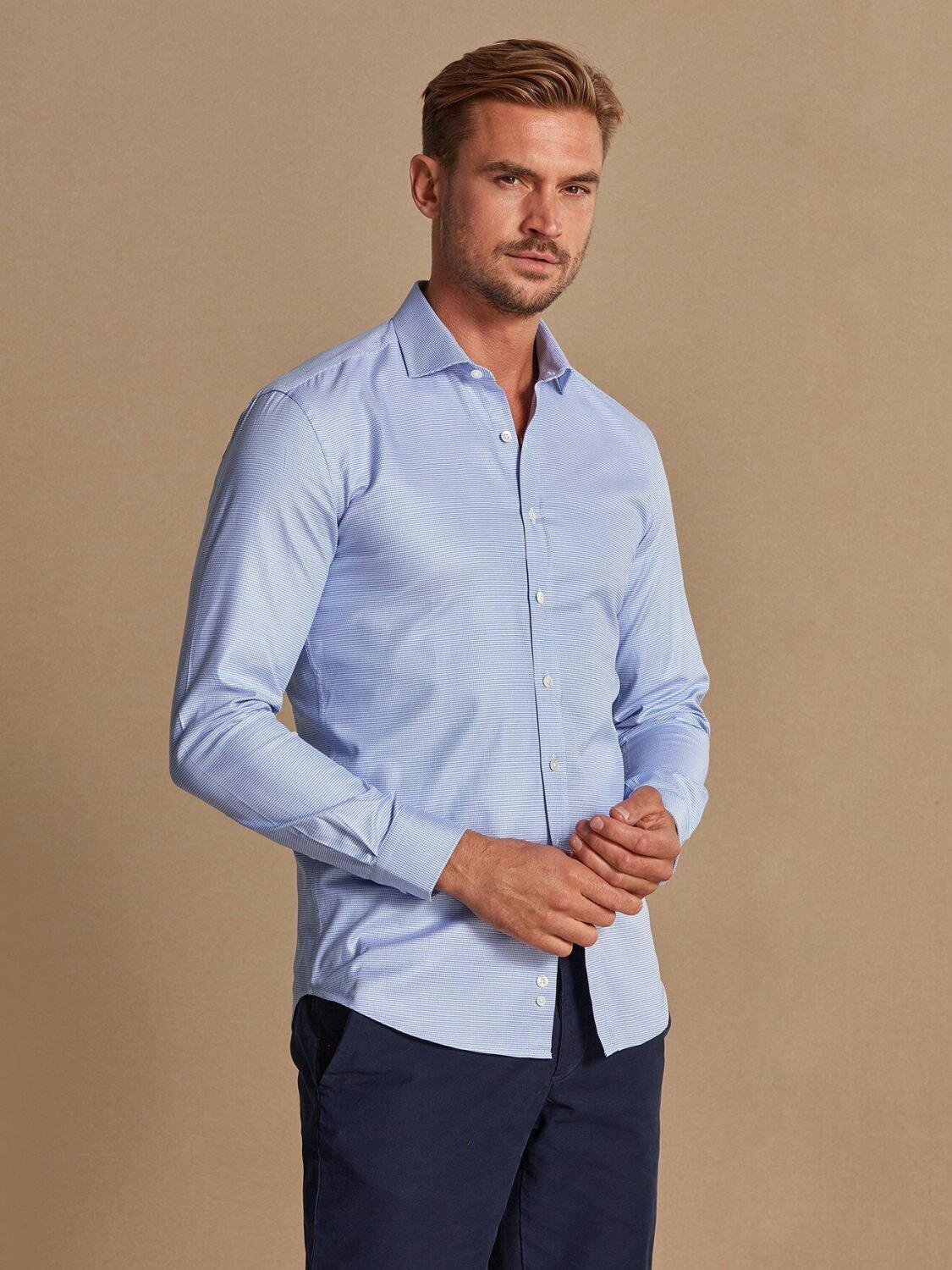 Chemise bio Percy en twill ciel