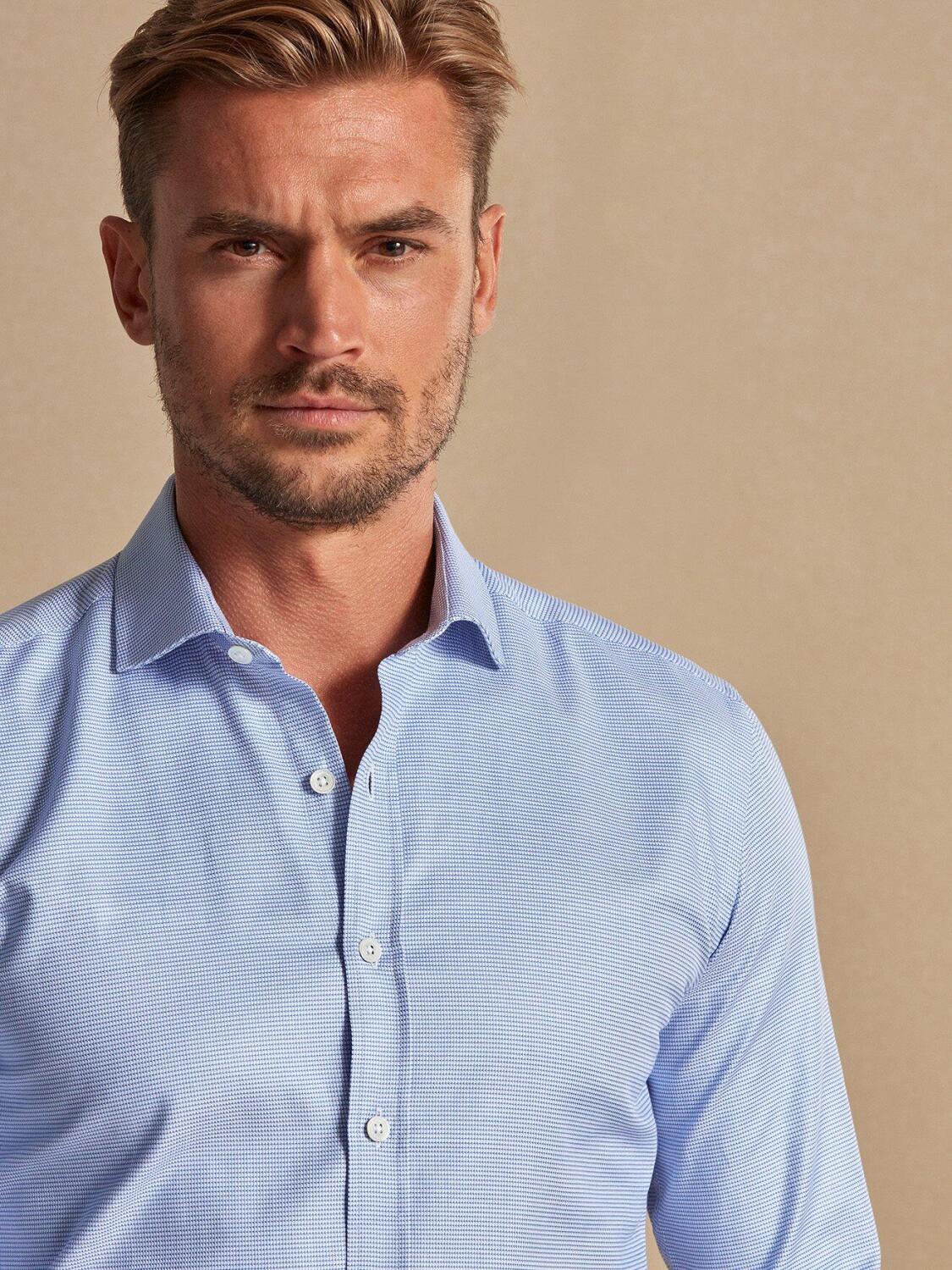 Chemise bio Percy en twill ciel