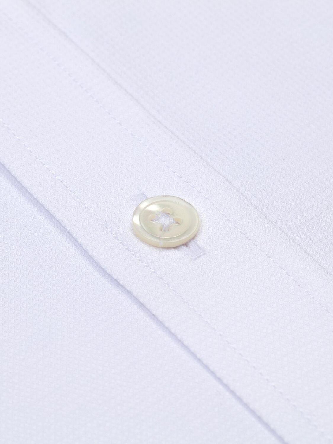 Chemise bio cintr&eacute;e Alan textur&eacute;e blanche