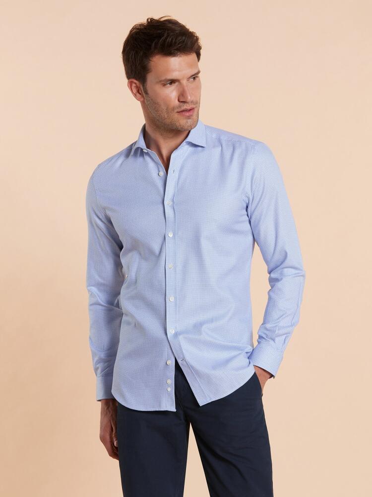 Chemise bio cintrée Carl ciel