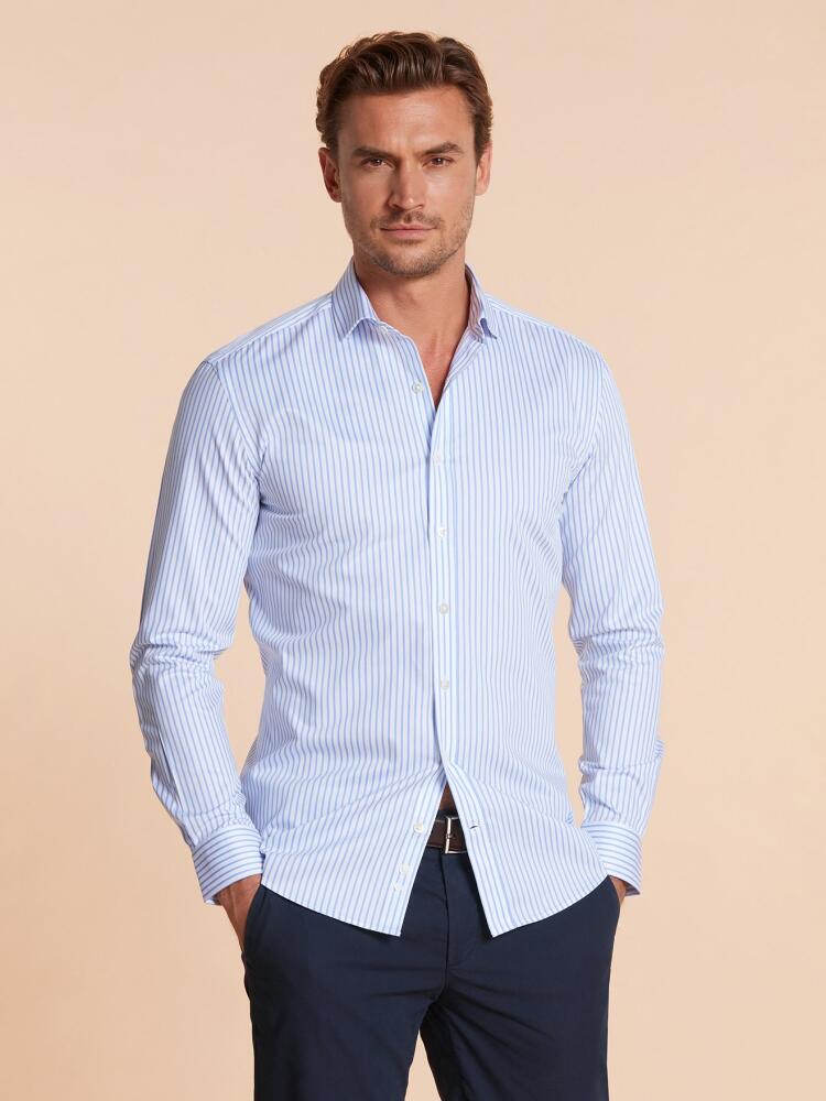 Sky organic slim striped shirt