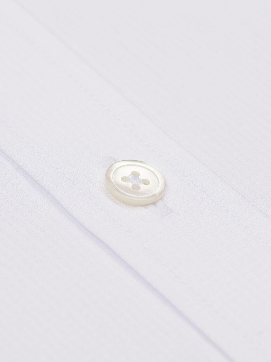 Chemise cintr&eacute;e bio Cole en piqu&eacute; blanc