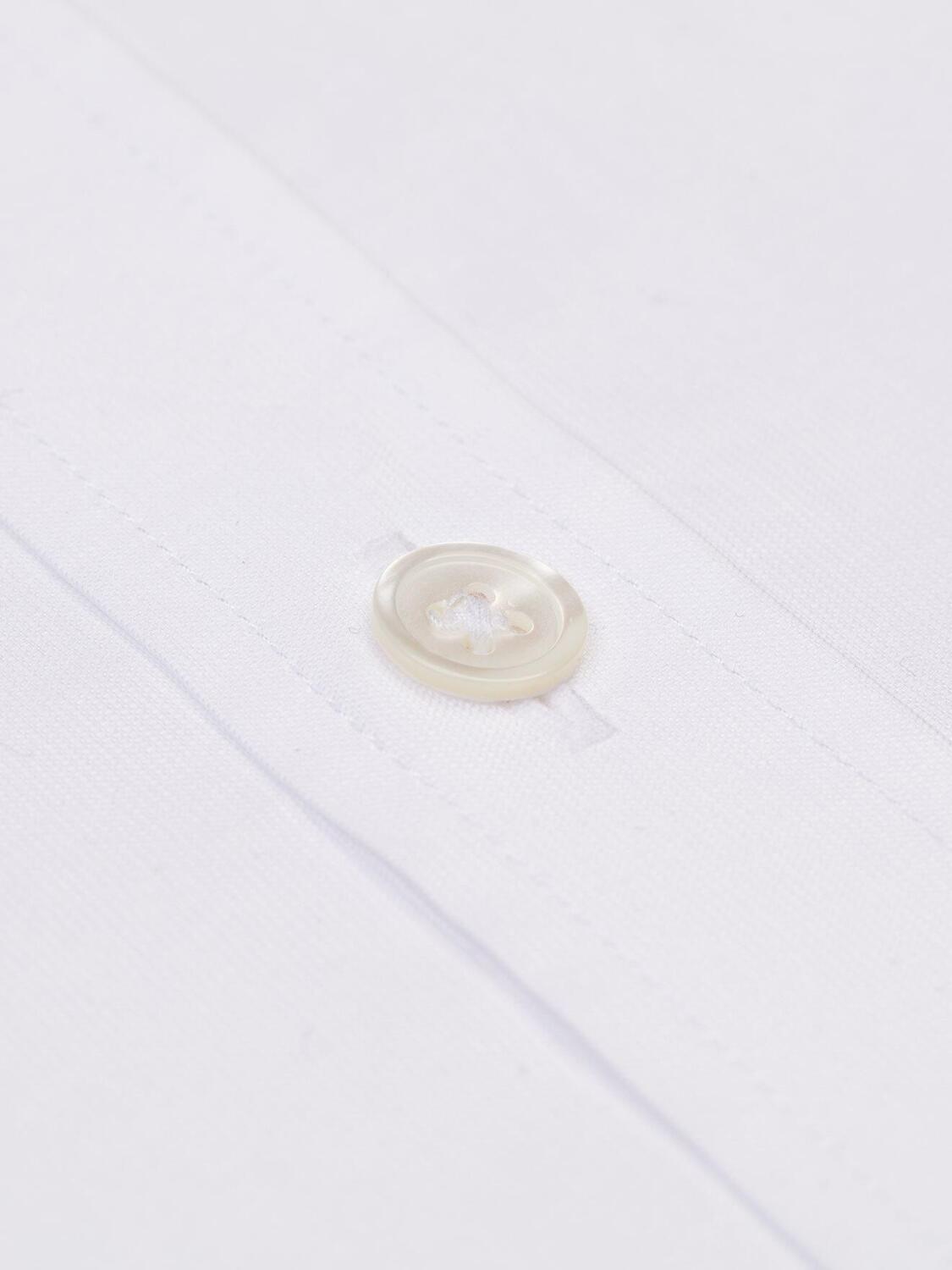 Milan white pinstriped organic slim fit shirt