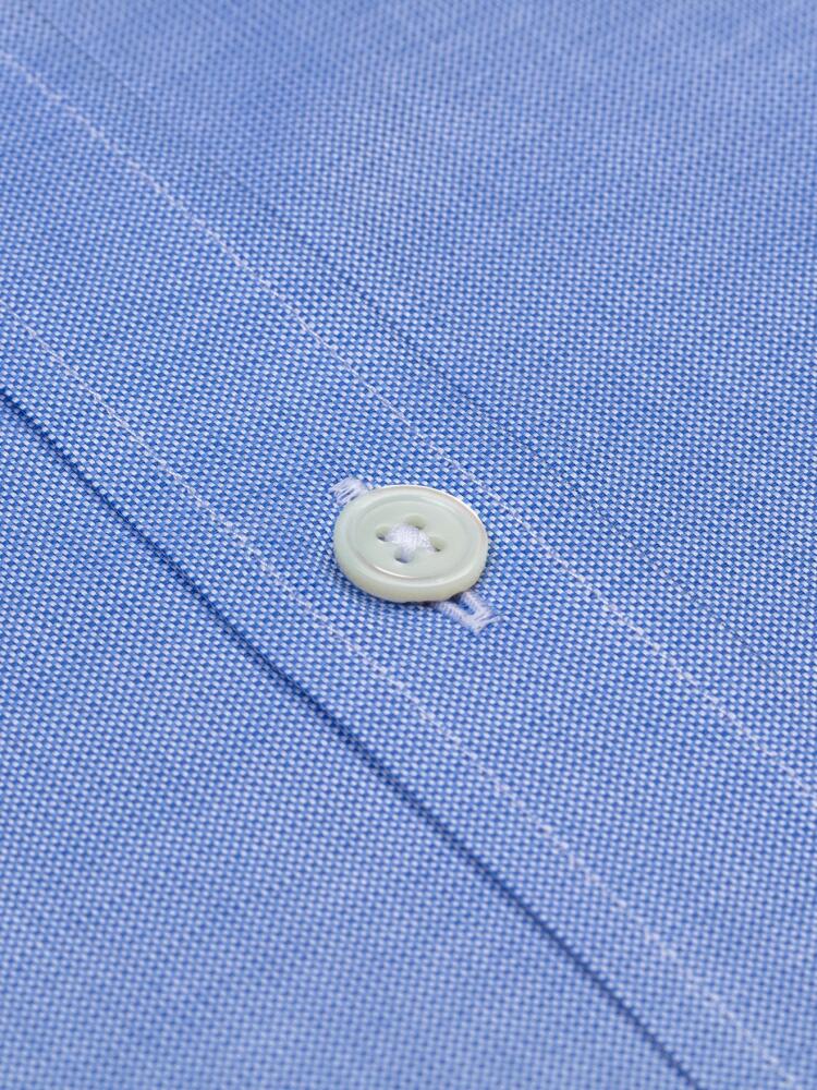 Blue organic natté slim shirt