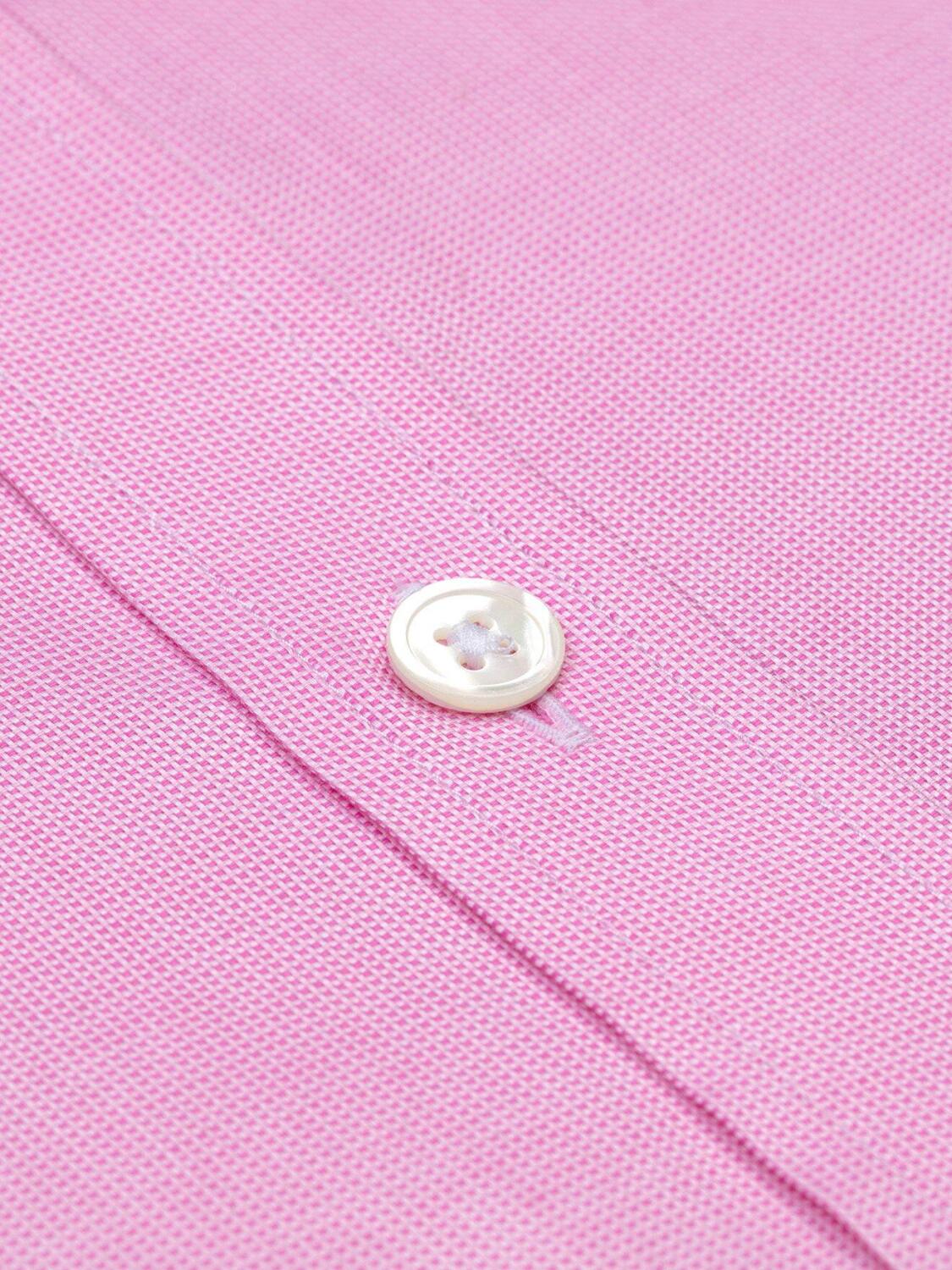 Chemise bio cintr&eacute;e en natt&eacute; rose