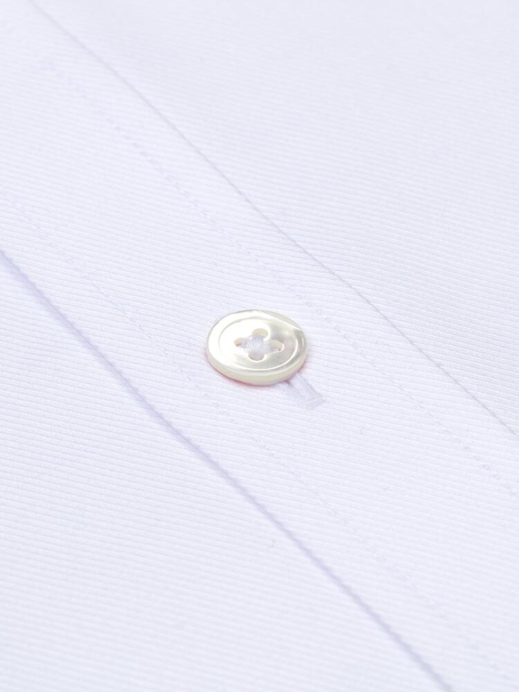 White organic twill slim shirt